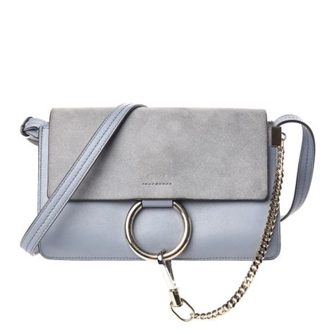 chloe faye small washed blue gold|CHLOE Suede Calfskin Small Faye Shoulder Bag Washed Blue .